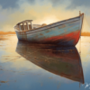 Tableau bateau contemporain lola - Reproductions de tableaux et peintures haut de gamme