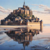 Tableau bretagne contemporain Mont saint michel - Reproductions de tableaux et peintures haut de gamme