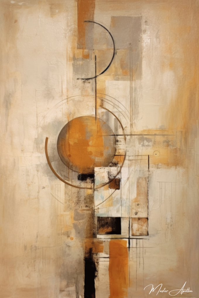 Contemporary abstract beige area painting