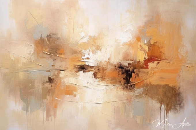 Contemporary abstract beige vacation painting