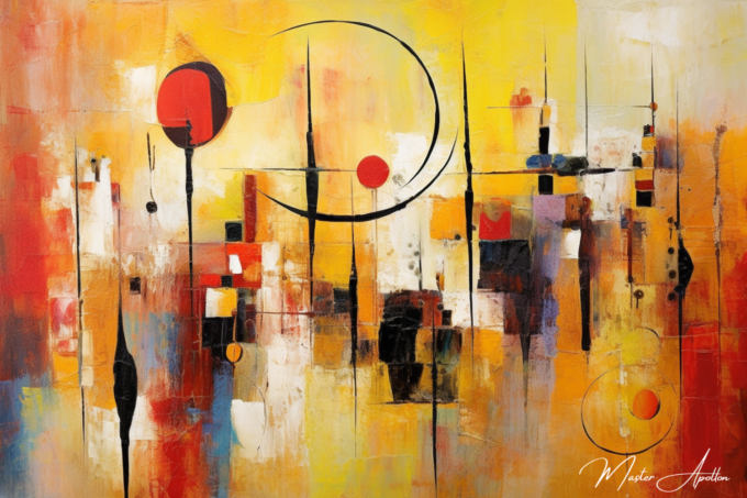 Contemporary abstract painting summer day