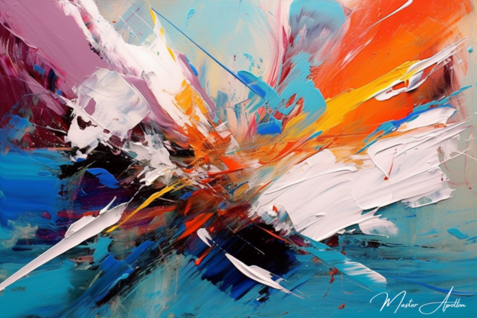 Contemporary abstract painting of joy