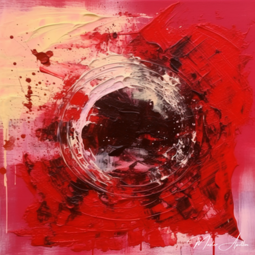 Tableau contemporain abstrait rouge - Reproductions de tableaux et peintures haut de gamme