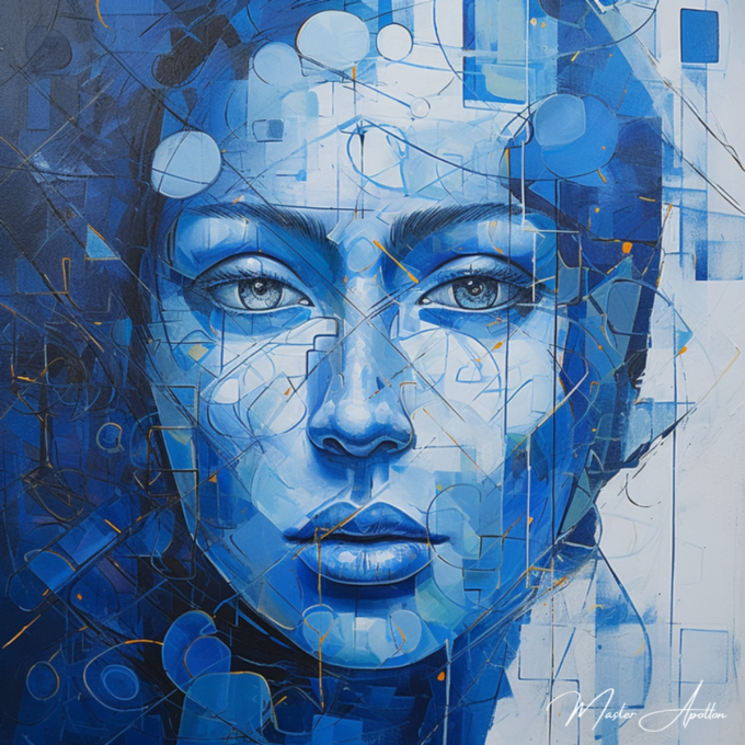 Contemporary blue painting by Anna