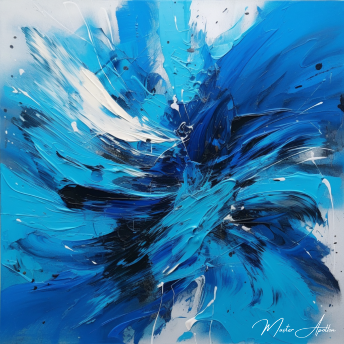 Modern blue painting X