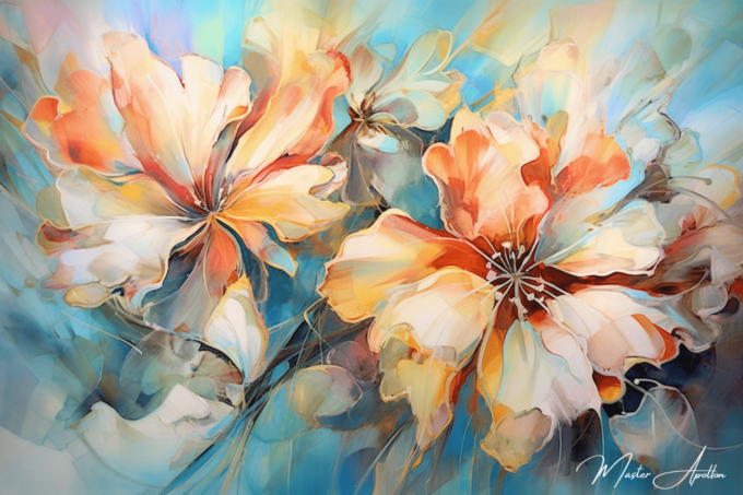 Contemporary beauty flower painting