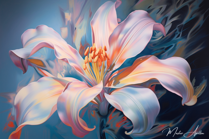 Contemporary delicate flower painting