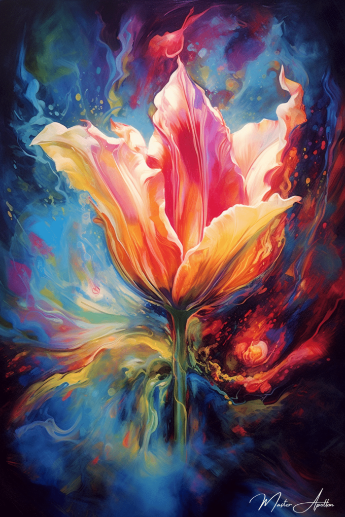 Contemporary Flower Painting Energy