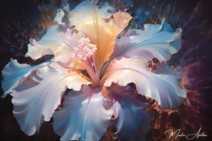 Contemporary imaginary flower painting