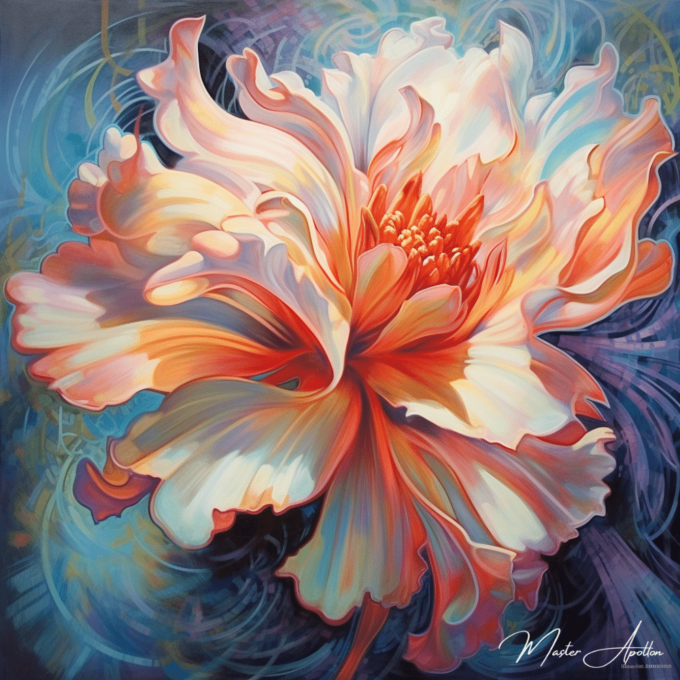 Contemporary flower painting tableau scent