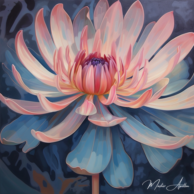 Contemporary painting of a peaceful flower