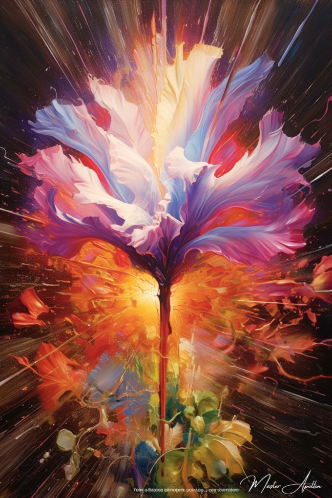 Contemporary Flower Painting Power