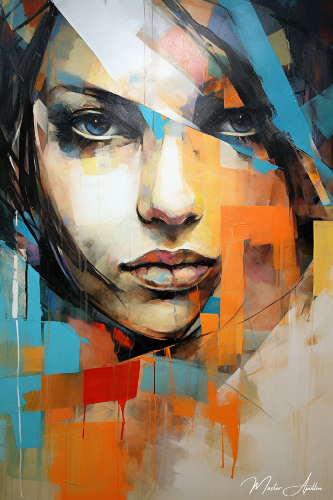 Contemporary portrait painting by Lucie