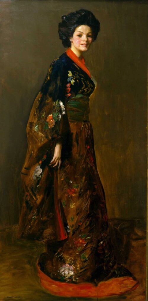 Le Kimono bleu - Robert Henri - Reproductions de tableaux et peintures haut de gamme