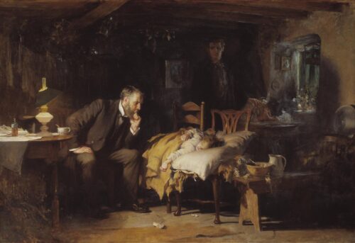 Le Docteur - Luke Fildes - Reproductions de tableaux et peintures haut de gamme