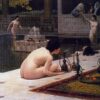 L'Allumeuse de narguilé - Jean-Léon Gérôme - Reproductions de tableaux et peintures haut de gamme