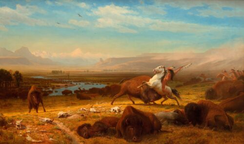 Le dernier des bisons - Albert Bierstadt - Reproductions de tableaux et peintures haut de gamme