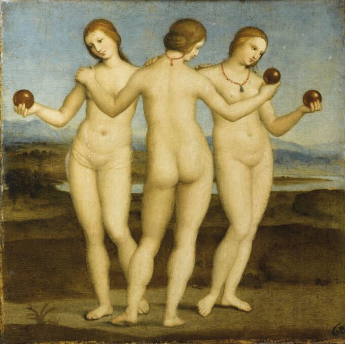 Oil Painting Reproduction of Les Trois Grâces by Raphaël: High-Quality Art Replicas for Sale