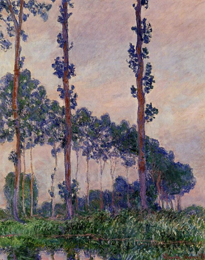 Les Trois Arbres, temps gris – Claude Monet Oil Painting Reproduction