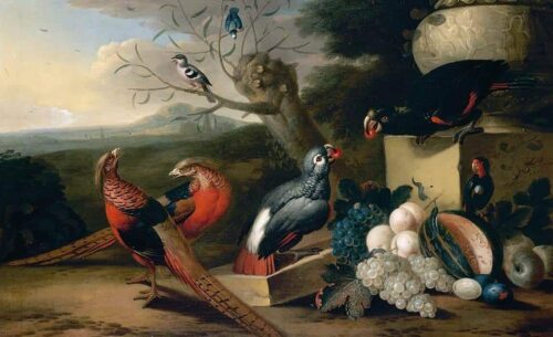 Cadre de parc avec des oiseaux - Tobias Stranover - Reproductions de tableaux et peintures haut de gamme