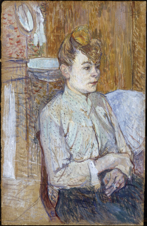 Femme avec une cigarette - Toulouse Lautrec - Reproductions de tableaux et peintures haut de gamme