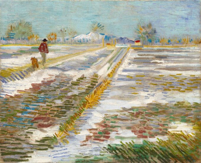 Snowy Fields in Arles - Van Gogh