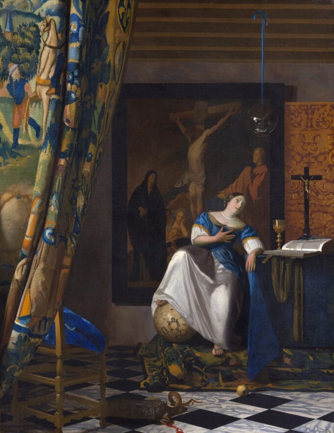 L'Allégorie de la Foi - Johannes Vermeer - Reproductions de tableaux et peintures haut de gamme