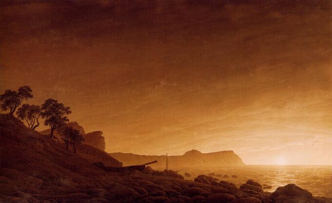 View of Arcona at the Appearance of the Moon - Caspar David Friedrich