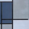 Composition avec du rouge du bleu du noir du jaune et du gris - Mondrian - Reproductions de tableaux et peintures haut de gamme