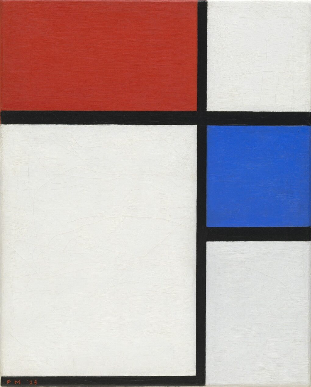 Composition avec du rouge et du bleu - Mondrian - Reproductions de tableaux et peintures haut de gamme