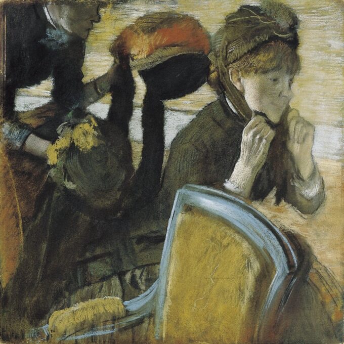 At the Milliner's - Edgar Degas