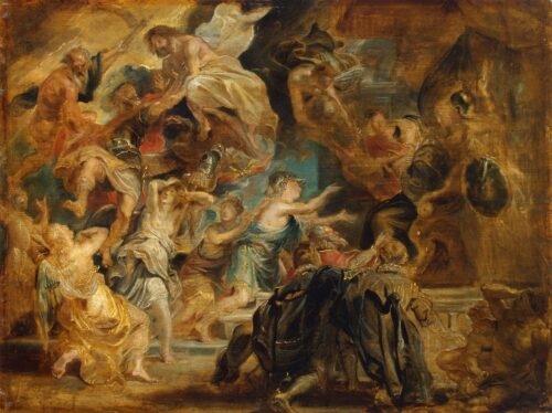 La mort d'Henri IV et la proclamation de la régence - Peter Paul Rubens - Reproductions de tableaux et peintures haut de gamme