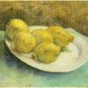 Nature morte avec des citrons sur une assiette - Van Gogh - Reproductions de tableaux et peintures haut de gamme