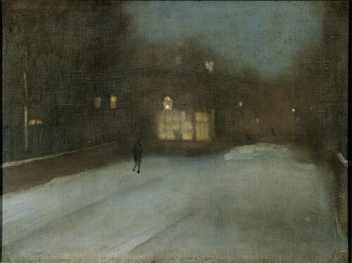 Nocturne en gris et or : Chelsea Snow - James Abbott McNeill Whistler - Reproductions de tableaux et peintures haut de gamme