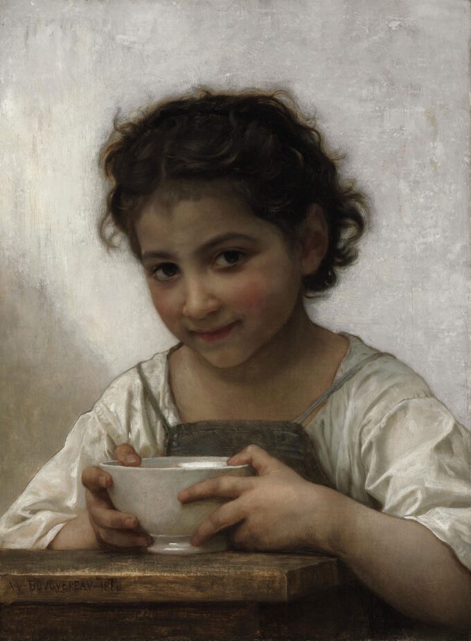 Soupe au lait - William Bouguereau - Reproductions de tableaux et peintures haut de gamme