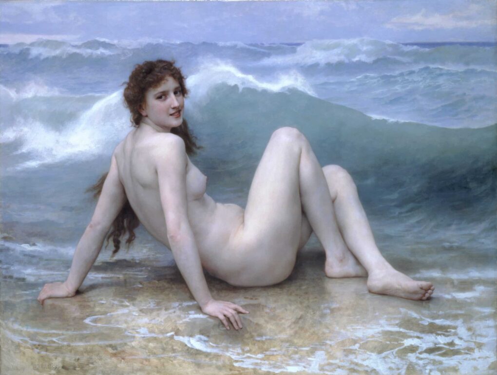 La Vague - William Bouguereau - Reproductions de tableaux et peintures haut de gamme