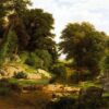 Ruisseau Woodland - William Trost Richards - Reproductions de tableaux et peintures haut de gamme