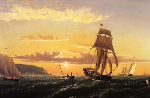 Aurore sur la baie de Fundy - William Bradford - Reproductions de tableaux et peintures haut de gamme