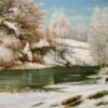 Paysage d'hiver avec cerf rouge - Gustave Courbet - Reproductions de tableaux et peintures haut de gamme