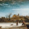 Paysage d'hiver - Rembrandt van Rijn - Reproductions de tableaux et peintures haut de gamme