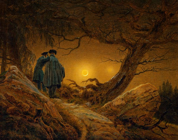 Two Men Contemplating the Moon - Caspar David Friedrich