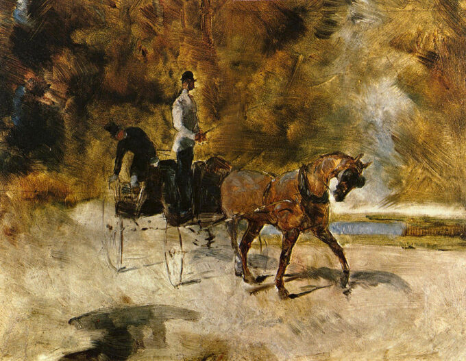 A Dog Cart - Toulouse Lautrec