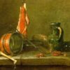 Un régime minceur avec des ustensiles de cuisine - Jean Siméon Chardin - Reproductions de tableaux et peintures haut de gamme