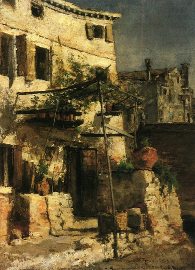 A Venetian Scene - John Henry Twachtman - Reproductions de tableaux et peintures haut de gamme