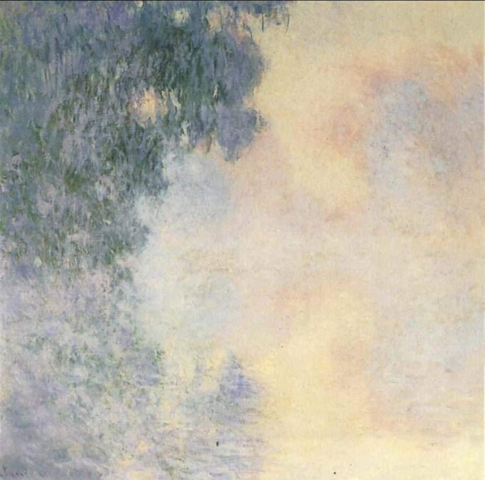 Seine Arm near Giverny, fog - Claude Monet