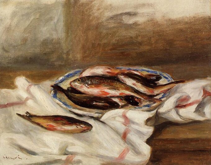 Still Life with Fish 1890 – Pierre-Auguste Renoir Oil Painting Reproduction