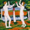 Adam et Eva - August Macke - Reproductions de tableaux et peintures haut de gamme