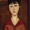 Visage de jeune fille - Amedeo Modigliani - Reproductions de tableaux et peintures haut de gamme