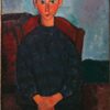 Fille avec un tablier noir - Amadeo Modigliani - Reproductions de tableaux et peintures haut de gamme