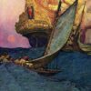 An Attack on a Galleon - Howard Pyle - Reproductions de tableaux et peintures haut de gamme